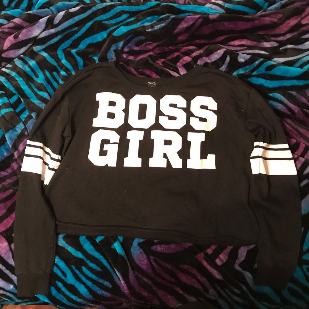 Rue 21 “Boss Girl” crop sweater